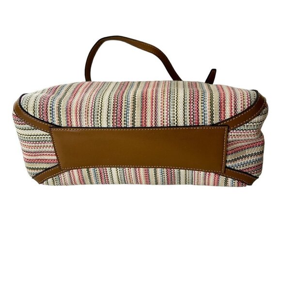 Fossil Hobo Womens Bag Purse Leather Woven Fabric Multi Color Size See Desrip. - Picture 5 of 10